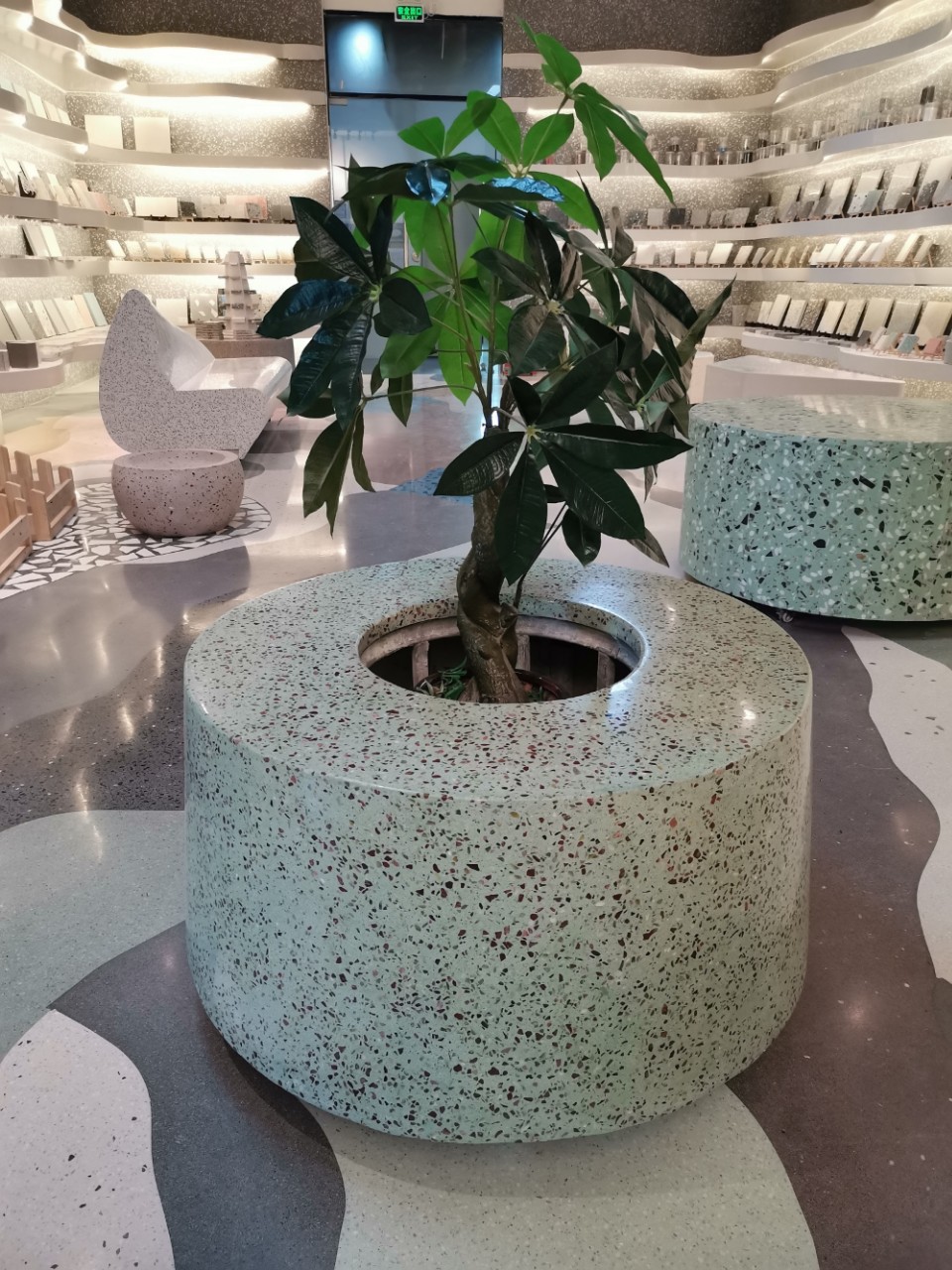 水磨石花壇
